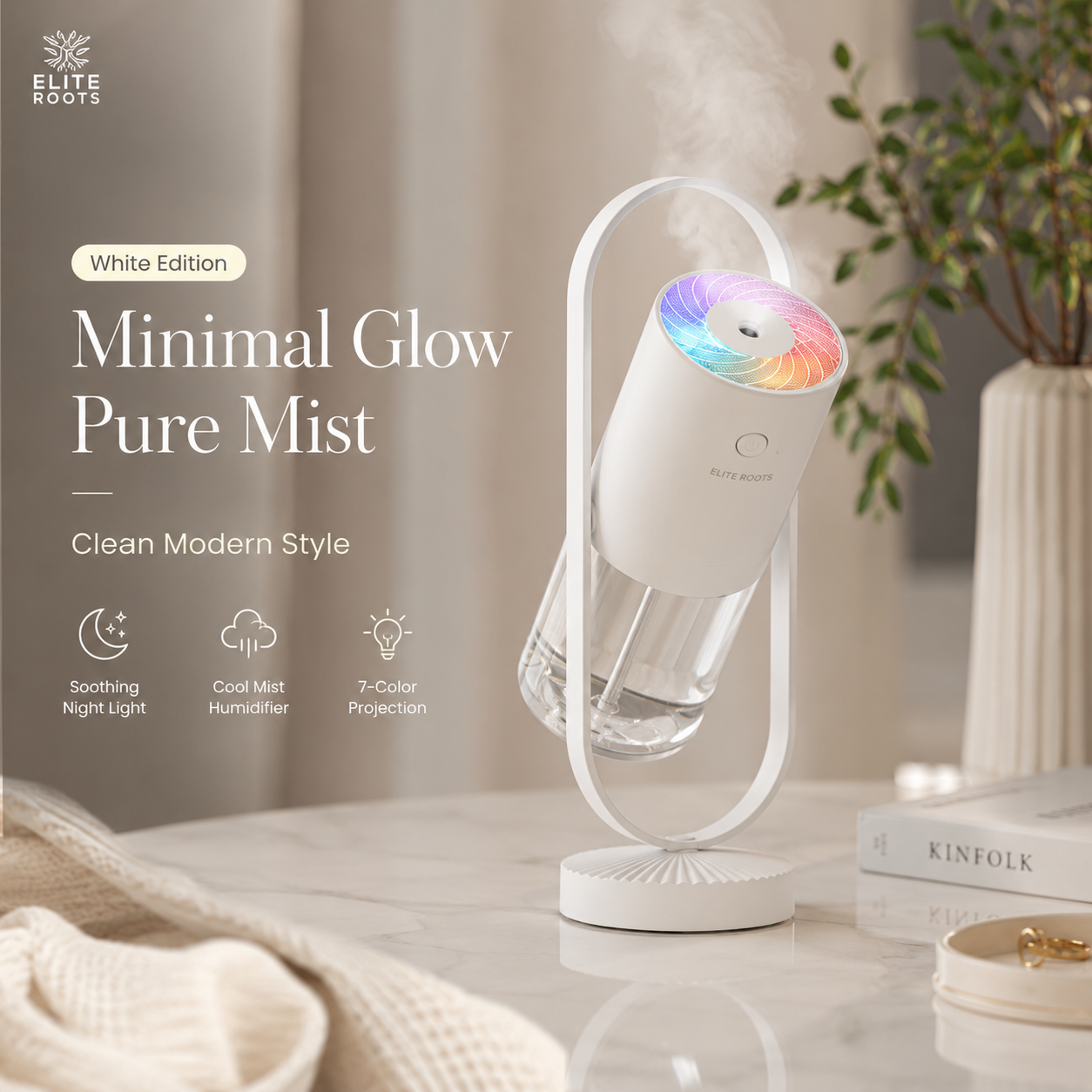 AuraGlow Mist™ – Projection Night Light Humidifier