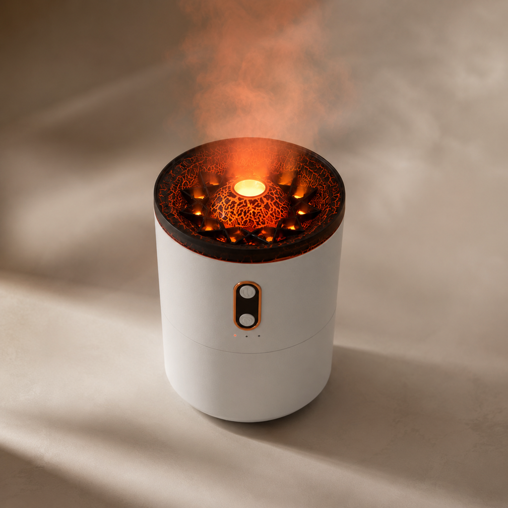 VolcanoMist Pro™ – Flame Effect Aroma Humidifier
