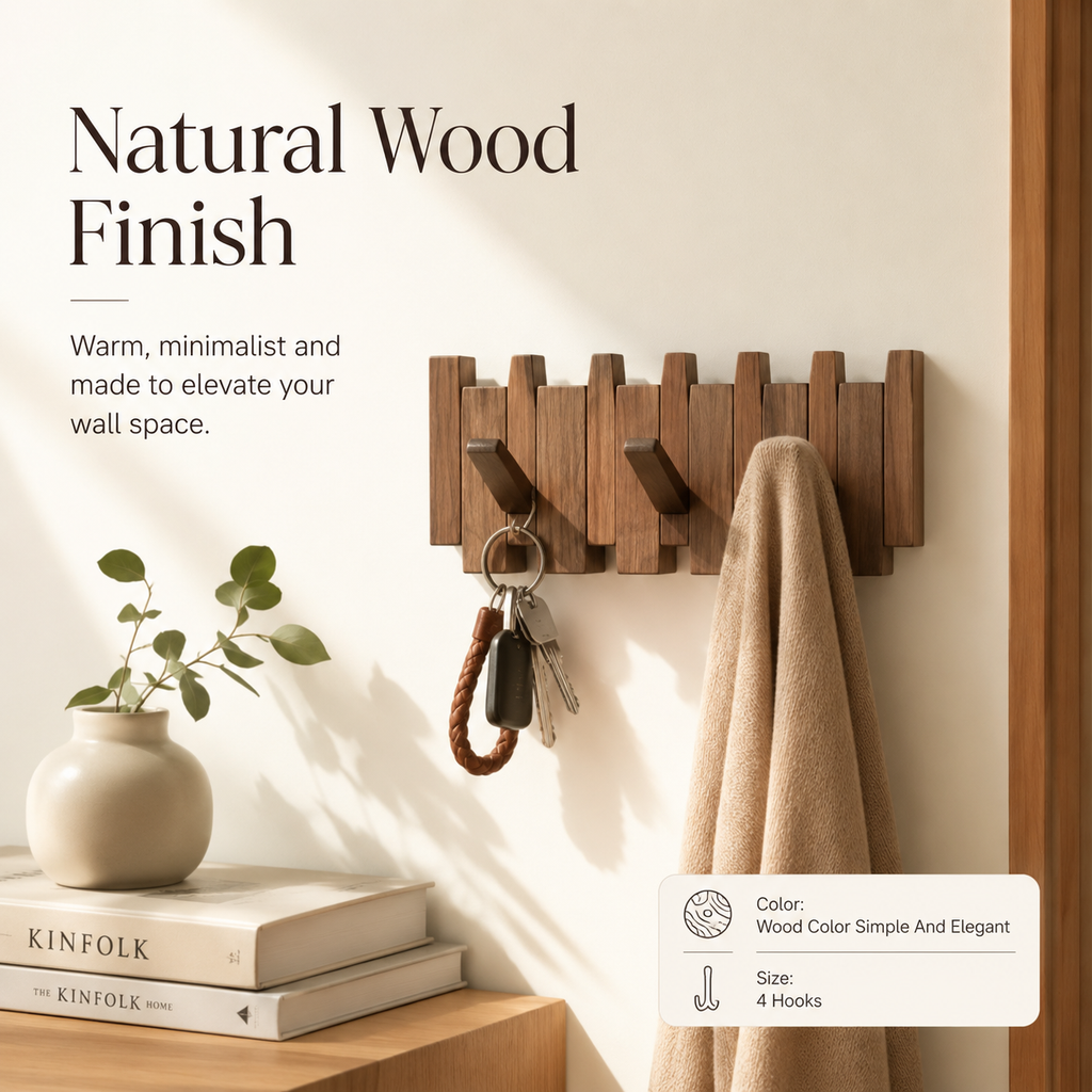 KeyCraft™ – Piano Key Wooden Wall Rack