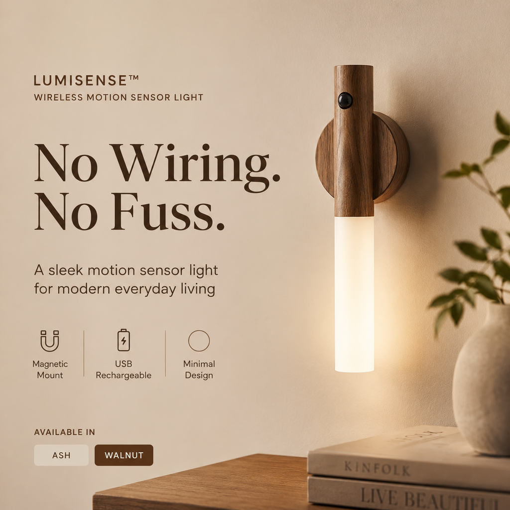 LumiSense™ – Wireless Motion Sensor Wall Light  Alternative: