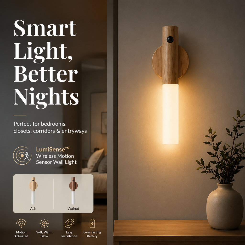 LumiSense™ – Wireless Motion Sensor Wall Light  Alternative: