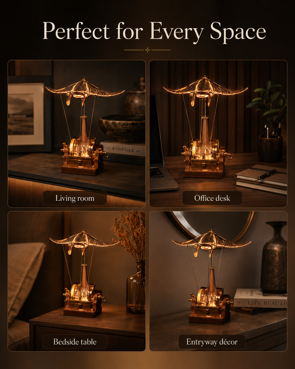 AeroRay™ Kinetic Manta Sculpture